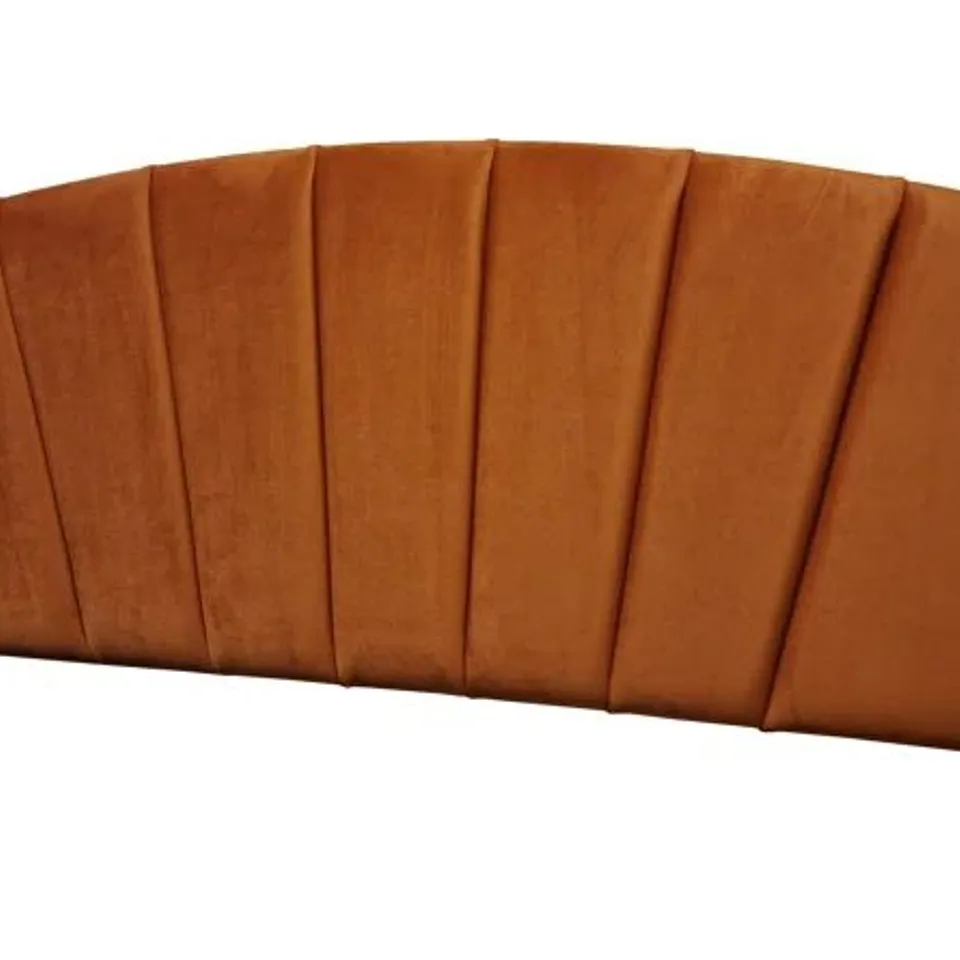 BAGGED LEEVAN UPHOLSTERED HEADBOARD IN ORANGE - FOR 135cm BED (1 BOX)