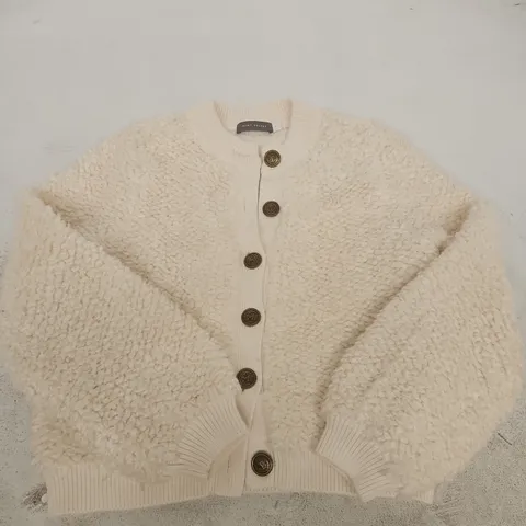 MINT VELVET CREAM TEDDY CARDIGAN – UK SIZE S