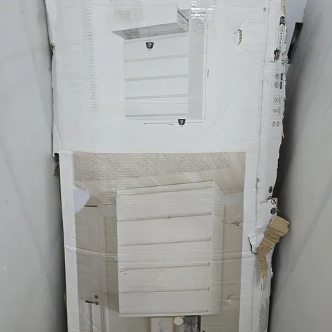 WHITE FLAT-PACK STORAGE CABINET – BOXED 