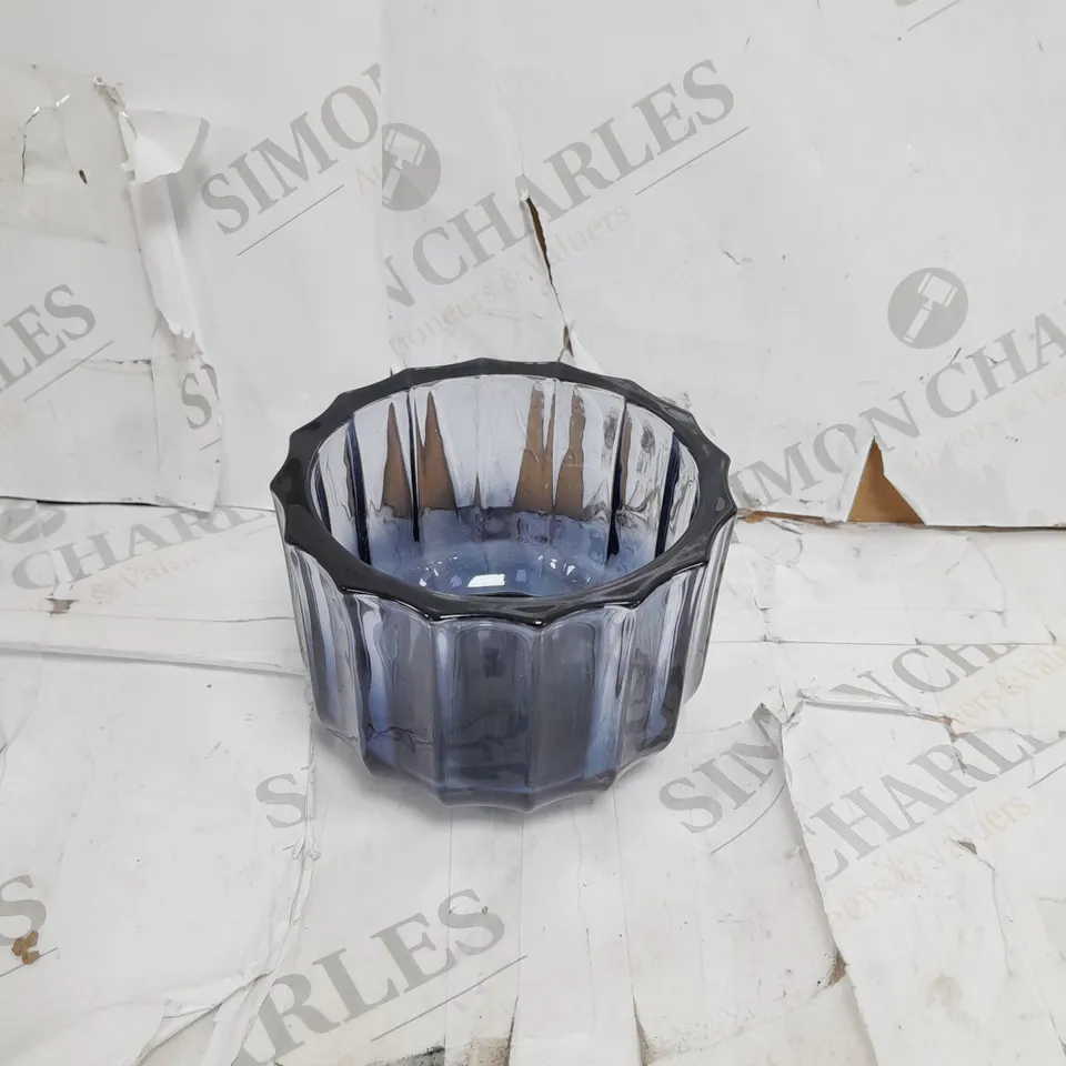 BUNDLEBERRY GLASS NAVY CANDLE HOLDER 