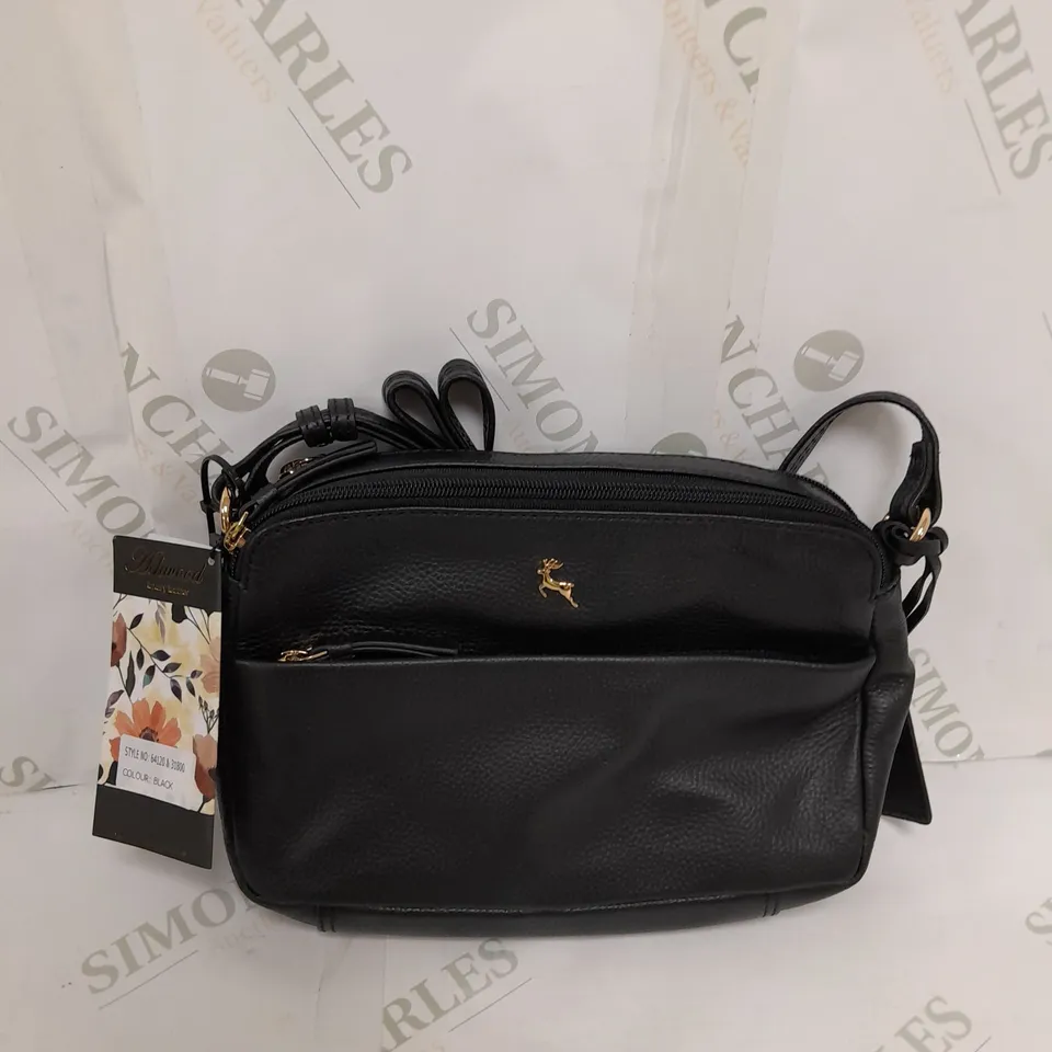 ASHWOOD BLACK LEATHER CROSSBODY BAG 