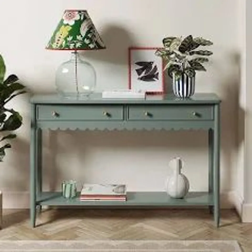 BOXED REMI CONSOLE TABLE - GREEN (1 BOX)