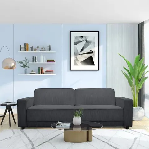 BOXED ALLIE 3 SEATER SOFABED IN CORDUROY CREAM (1 BOX)