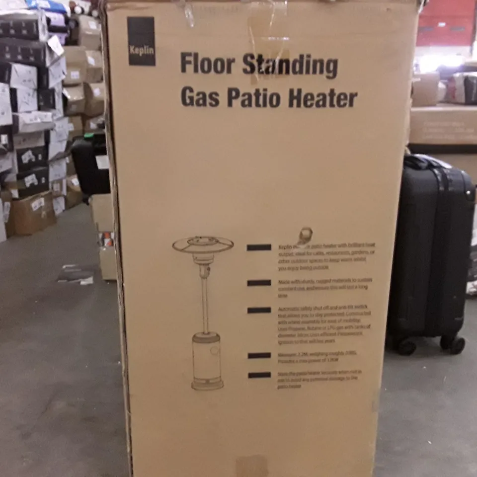 BOXED KEPLIN FLOOR STANDING GAS PATIO HEATER 