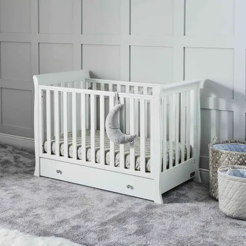 BOXED ICKLE BUBBA THE SNOWDON MINI COT BED - WHITE (2 BOXES)