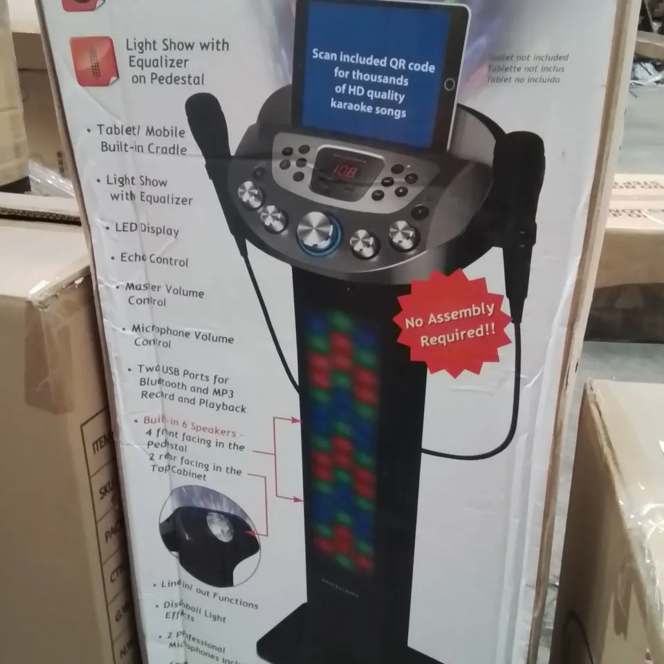 BOXED EASY KARAOKE BLUETOOTH PEDESTAL KARAOKE MACHINE