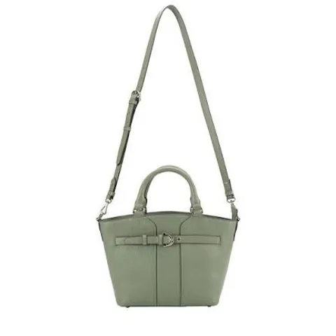 PAUL COSTELLO DRESSAGE MEDIUM LEATHER GRAB BAG OLIVE GREEN
