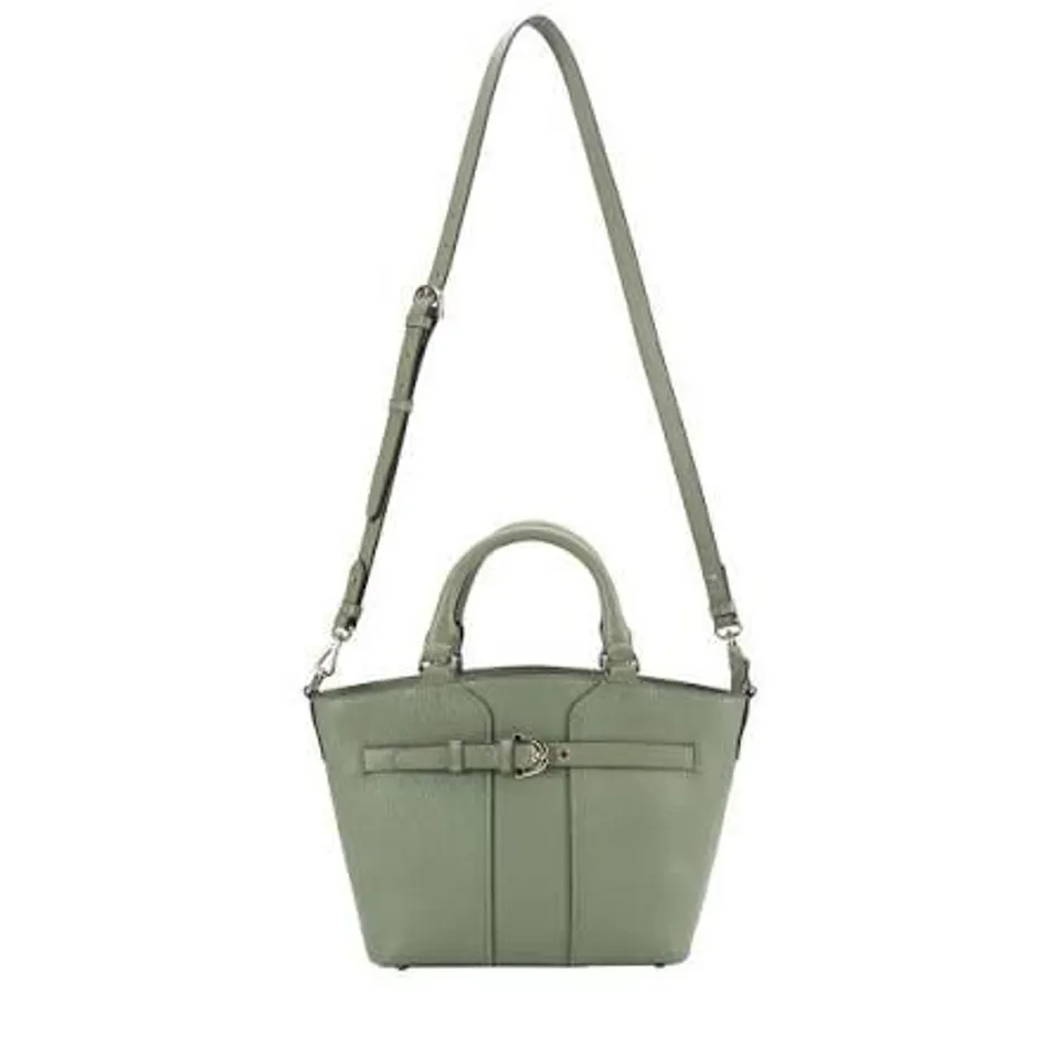 PAUL COSTELLO DRESSAGE MEDIUM LEATHER GRAB BAG OLIVE GREEN