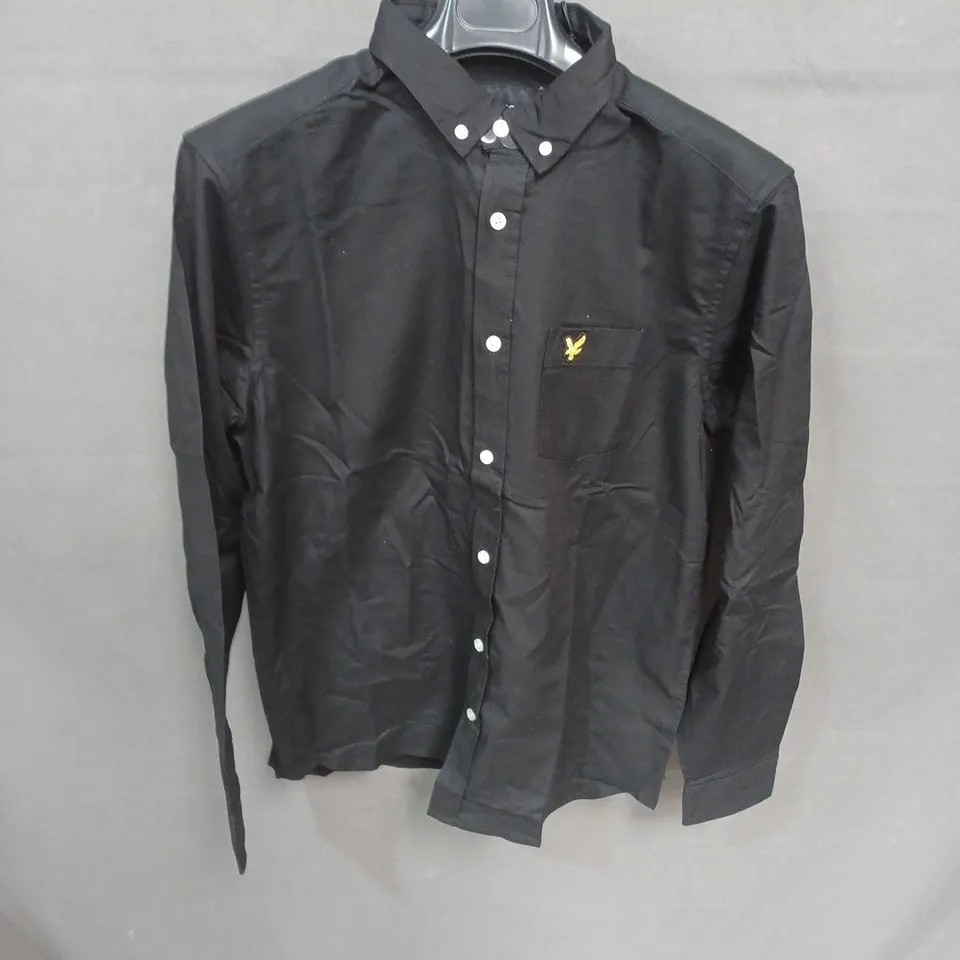 LYLE & SCOTT OXFORD SHIRT – BLACK, MEN'S SIZE M