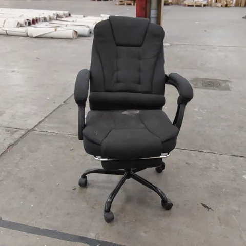 BLACK FABRIC ELECTRIC RECLINING AND MASSAGING CHAIR (1 ITEM)