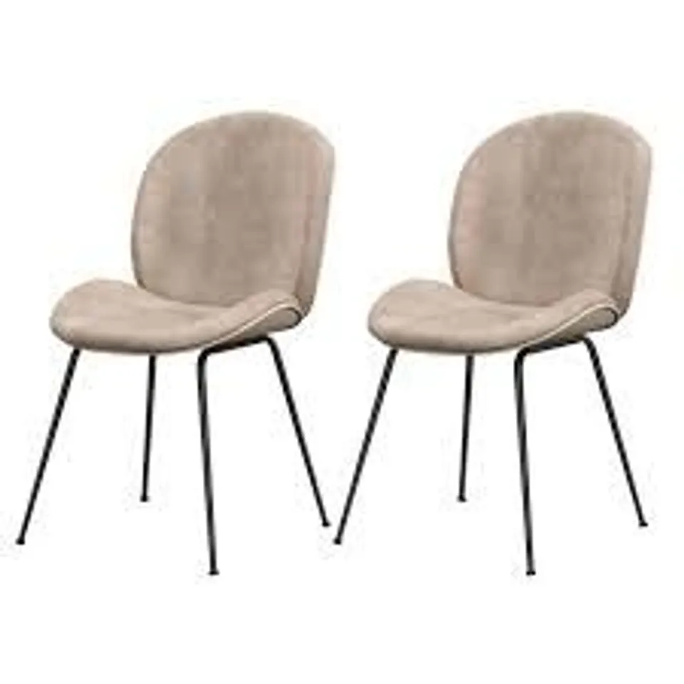 BOXED COSTWAY SET OF 2 VELVET DINING CHAIRS