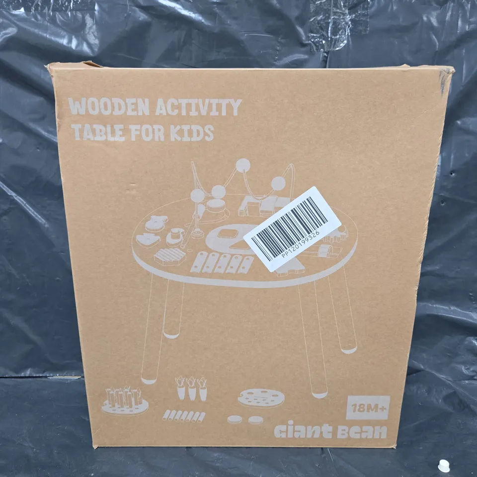 GIANT BEAN WOODEN ACTIVITY TABLE FOR KIDS 