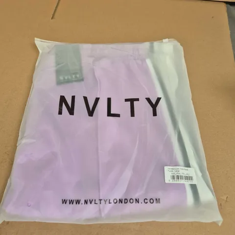 NVLTY LONDON PANELLED LUXE TRACK PANTS - PURPLE - LARGE