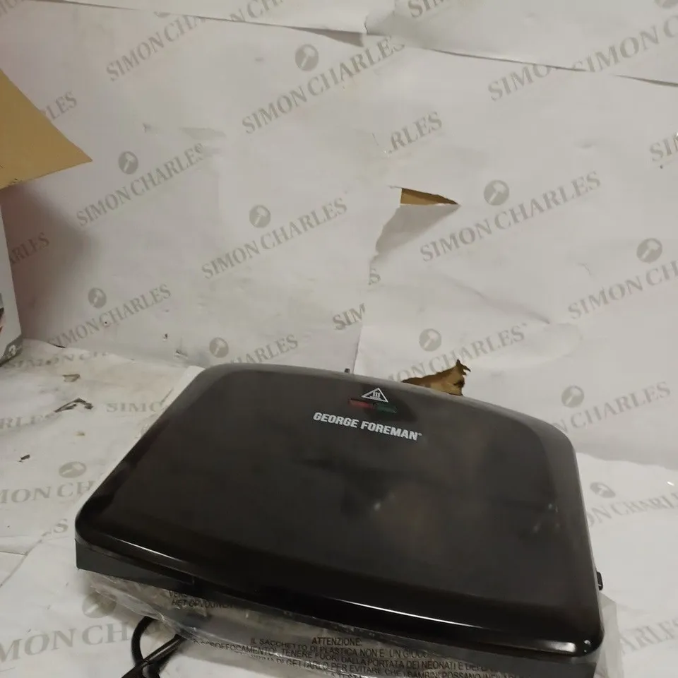 GEORGE FOREMAN MEDIUM REMOVABLE PLATES GRILL, BLACK [24330]