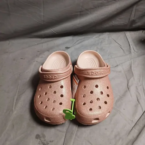 CROCS PINK GLITTER CLOGS – EURO 37-38