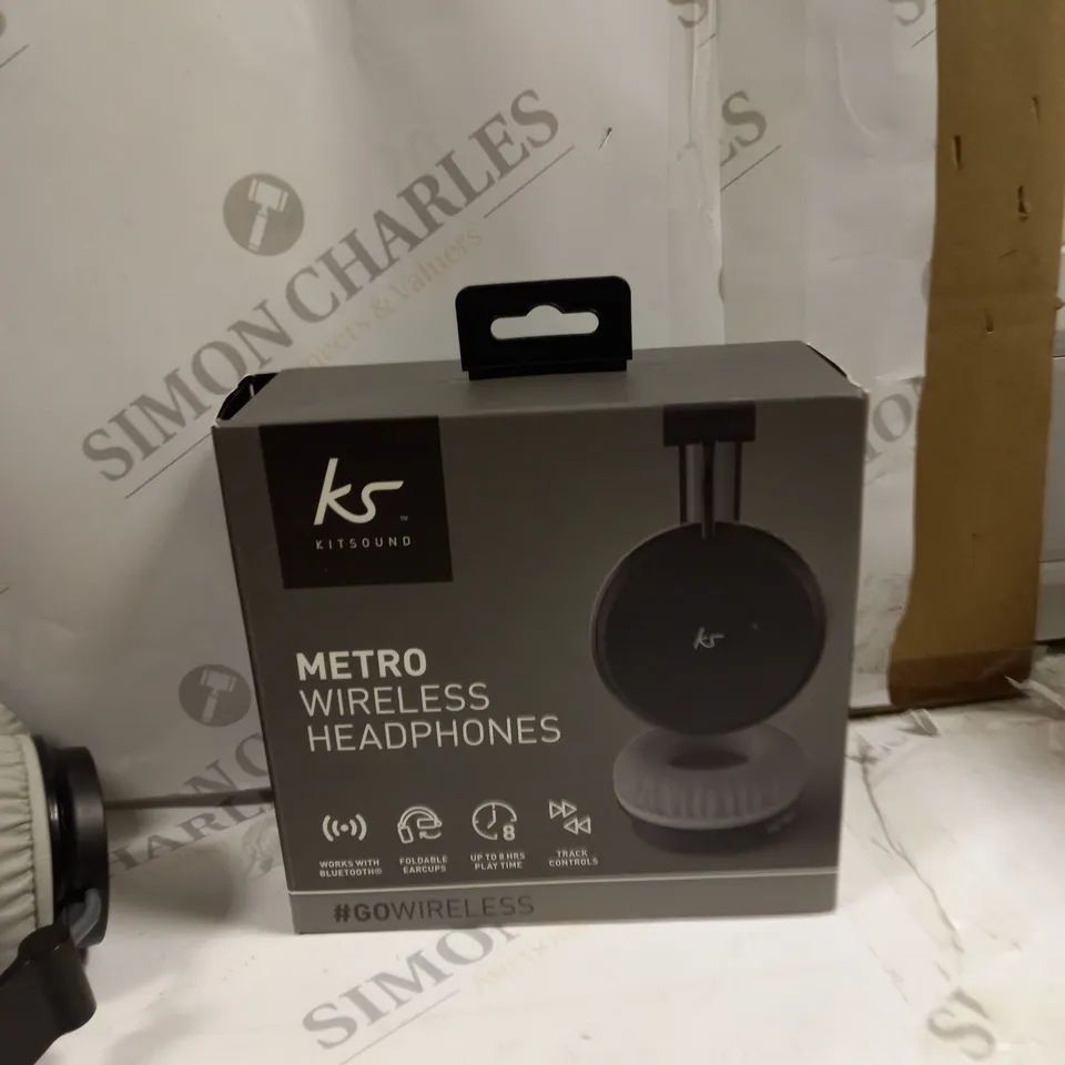 BOX OF 10X METRO WIRELESS HEADPHONES - BLACK 