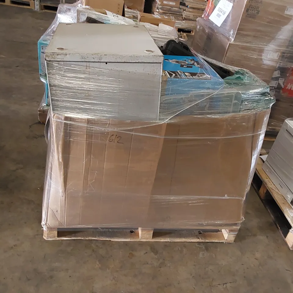PALLET OF APPROXIMATELY 23 UNPROCESSED RAW RETURN HOUSEHOLD AND ELECTRICAL GOODS TO INCLUDE;