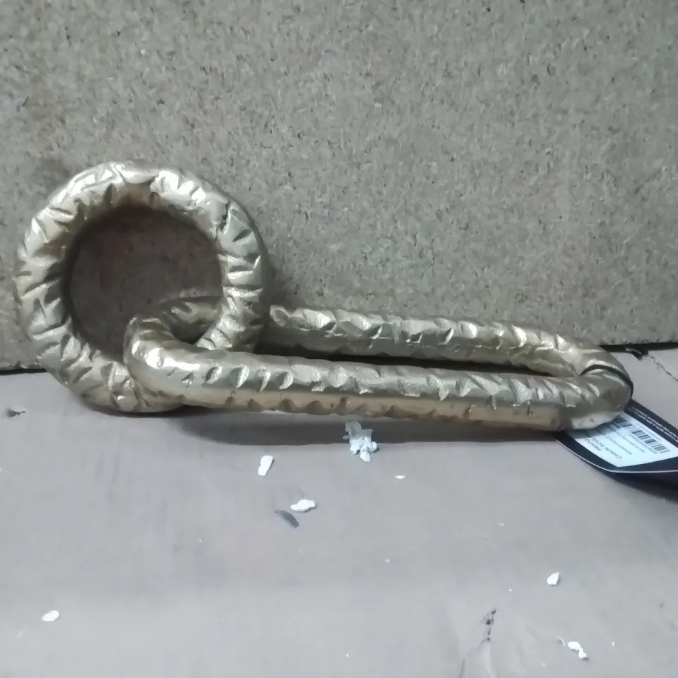 BOXED PRATO CHAIN SCULPTURE ROUGH GOLD EFFECT