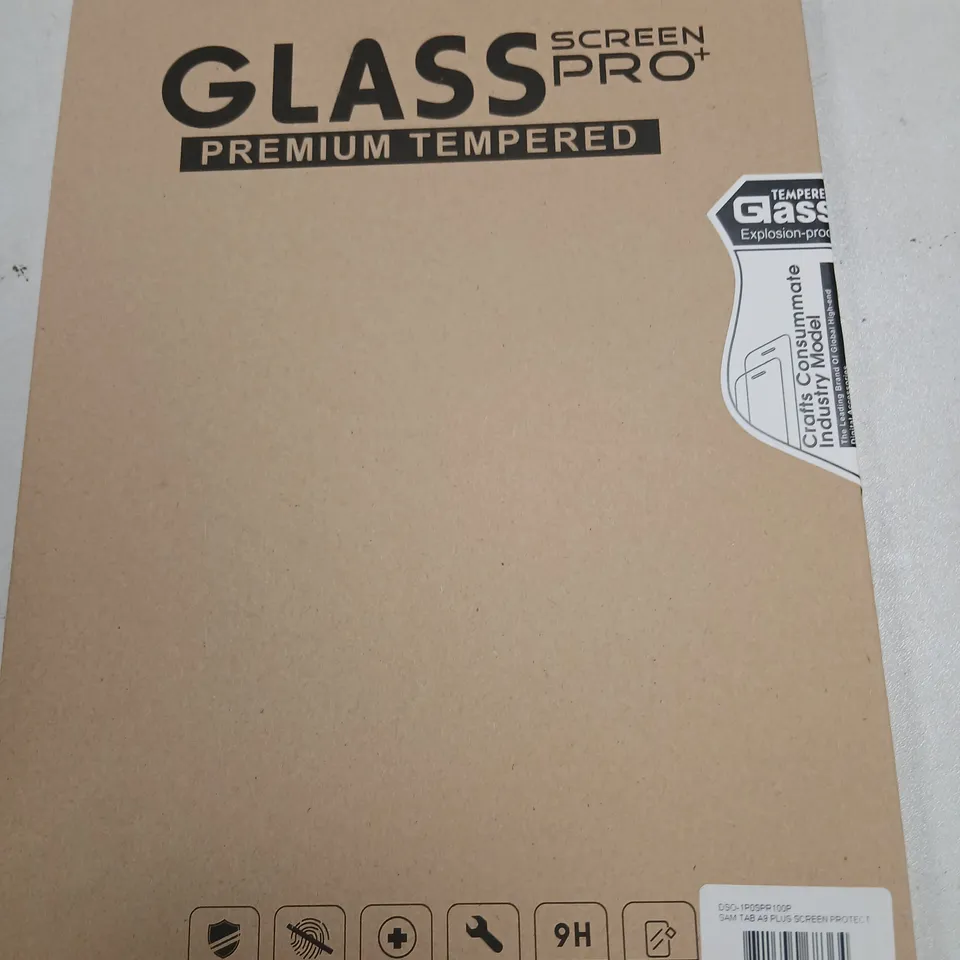 APPROXIMATELY 72 GLASS SCREEN PRO+ PREMIUM TEMPERED SCREEN PROTECTOR FOR SAMSUNG GALAXY TAB A9 PLUS – BOXED