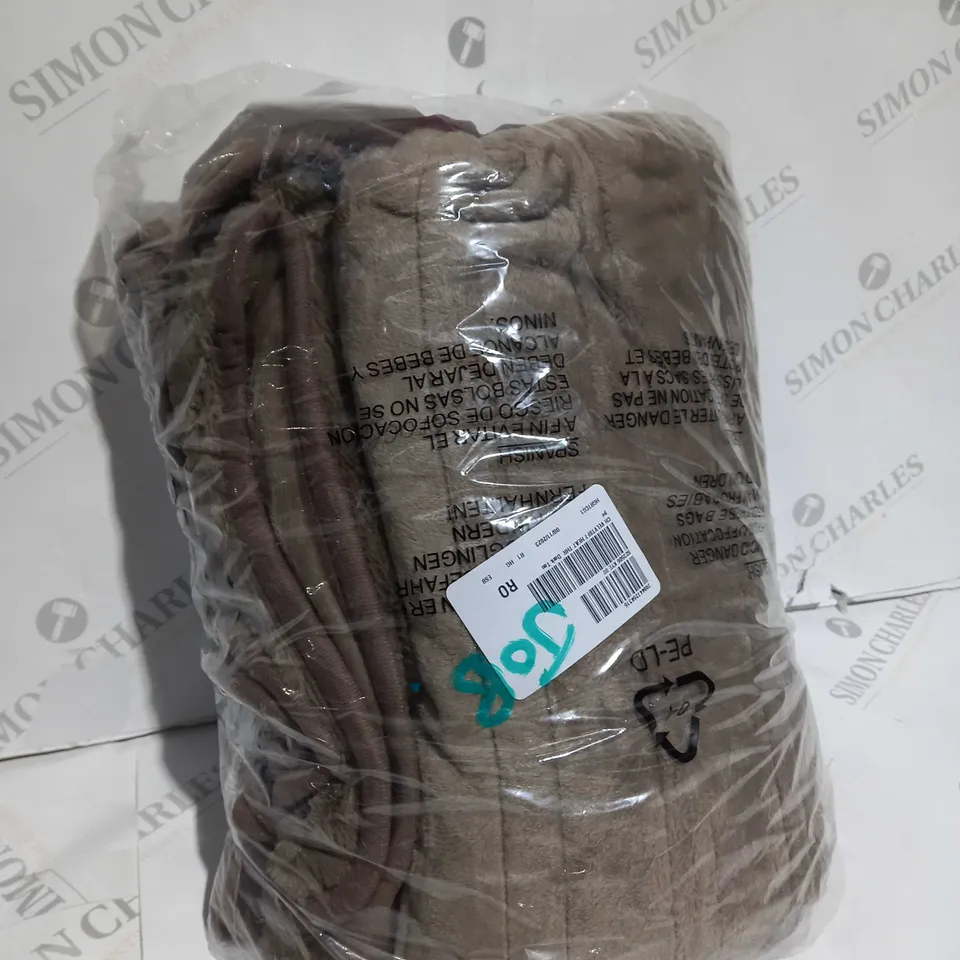 COZEE HOME HEATED BLANKET IN DARK TAUPE
