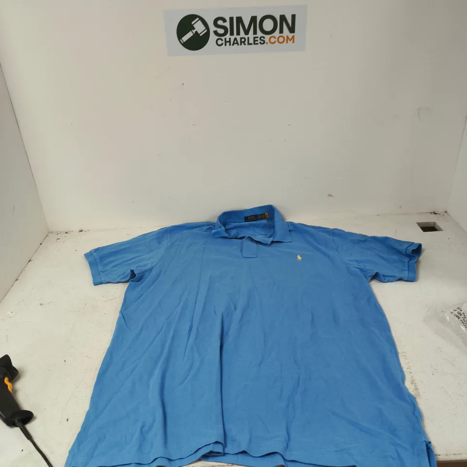 POLO RALPH LAUREN POLO SHIRT – LIGHT BLUE, MEN'S 3XLT