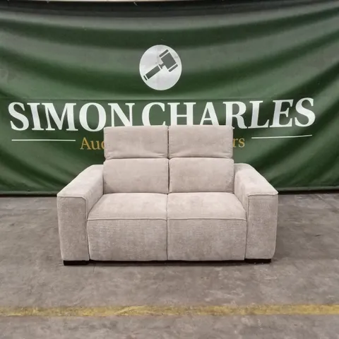 VENOSA 2 SEATER POWER RECLINER FABRIC SOFA - NATURAL
