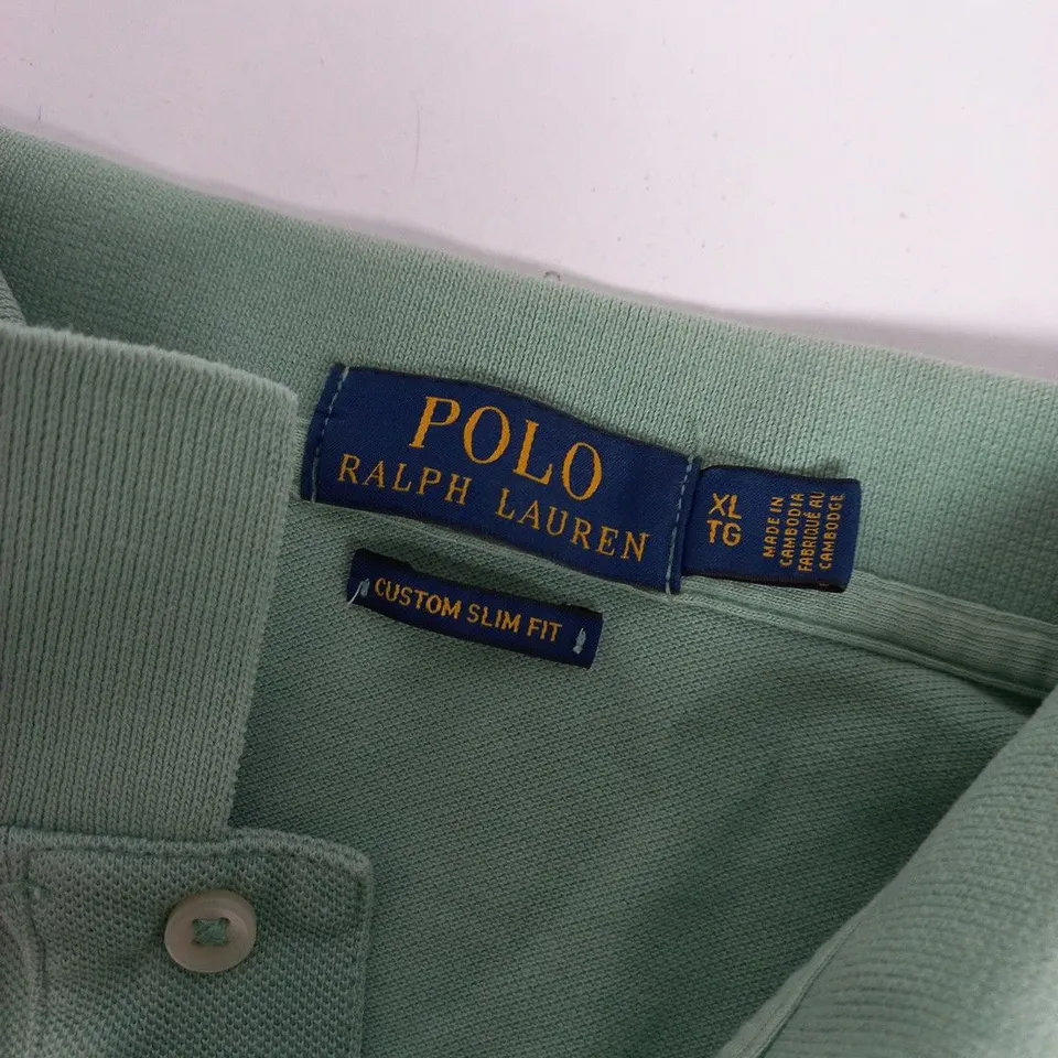 POLO RALPH LAUREN CUSTOM SLIM FIT POLO SHIRT – MINT GREEN – XL