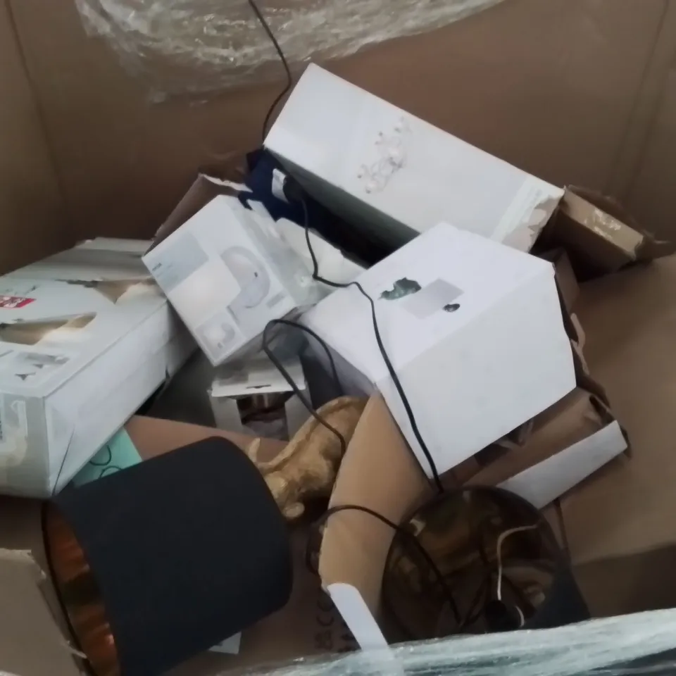 PALLET OF ASSORTED LIGHTING PRODUCTS TO INCLUDE;DINOSAUR LAMP,LIGHT PENDENT,SEMI FLUSH CEILING FITTING
