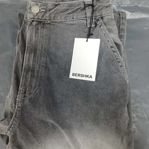 BERSHKA SKATER JEANS IN GREY UK SIZE 12