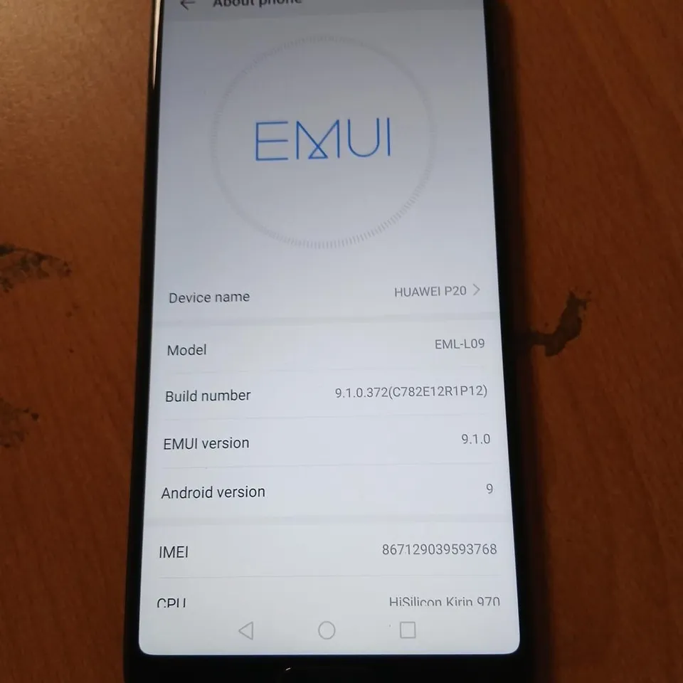 HUAWEI P20 SMARTPHONE – BLACK, LEICA DUAL-CAMERA (EML-L09)