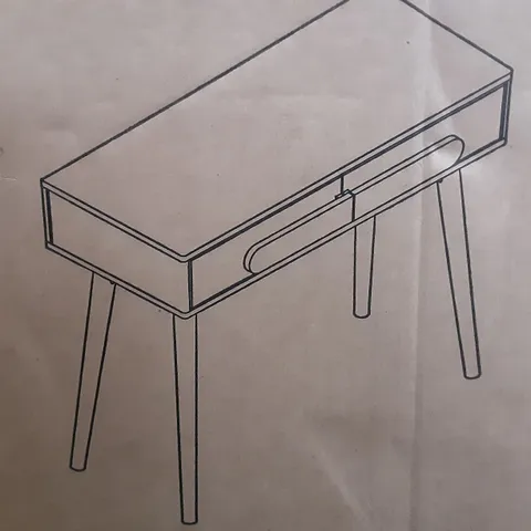 BOXED ANDERS DRESSING TABLE IN WHITE - H77 X W90 X D38 CM