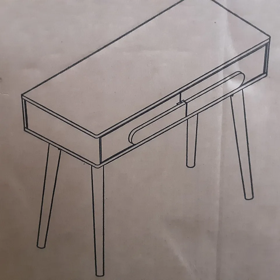 BOXED ANDERS DRESSING TABLE IN WHITE - H77 X W90 X D38 CM 