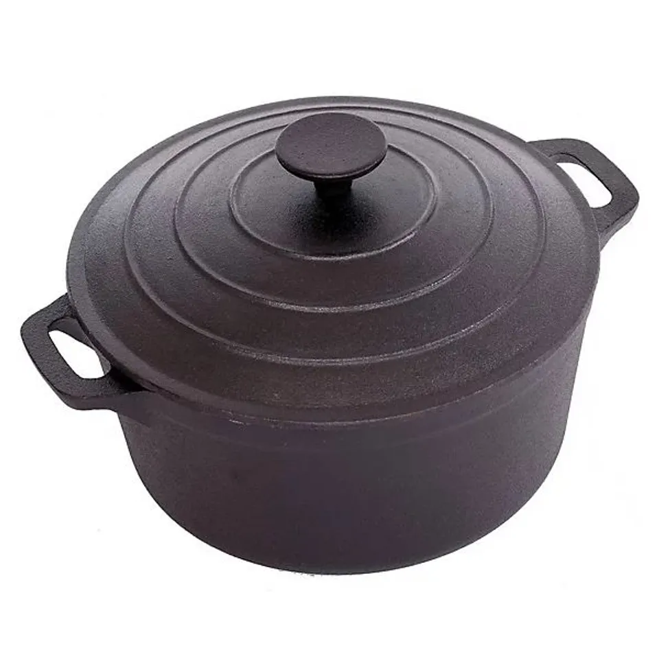 OYPLA 4L CAST IRON NON STICK CASSEROLE DISH PAN WITH LID
