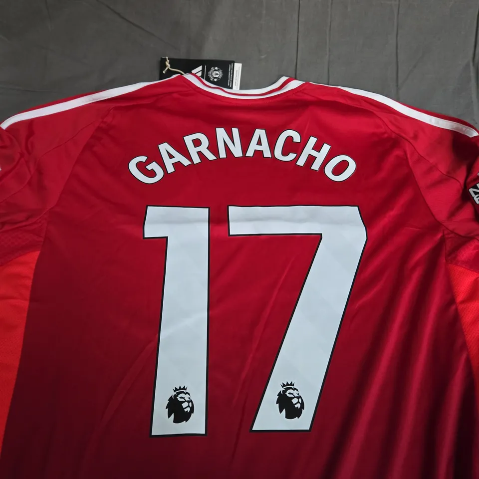 MANCHESTER UNITED FC HOME JERSEY - GARNACHO 17 - SIZE L