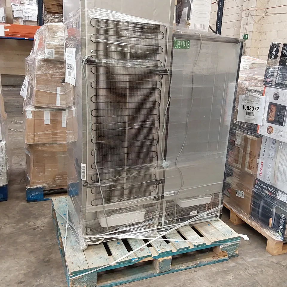 CANDY CCH1S513EBK-1 FRIDGE FREEZER AND RUSSELL HOBBS SILVER 54CM WIDE 180 FRIDGE FREEZER - UNPROCESSED RAW RETURNS