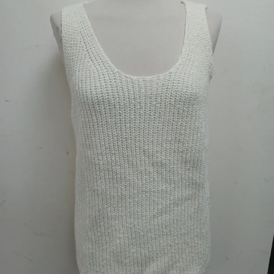 PLT MATERNITY CREAM OVERSIZED KNITTED KNITTED VEST  - UK SIZE 8