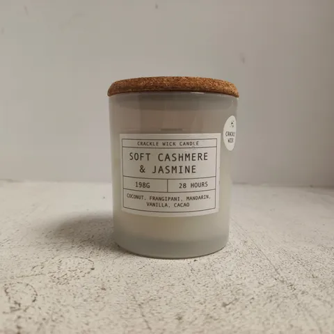 CRACKLE WICK SCENTED CANDLE – SOFT CASHMERE & JASMINE, 198G, 28 HOURS
