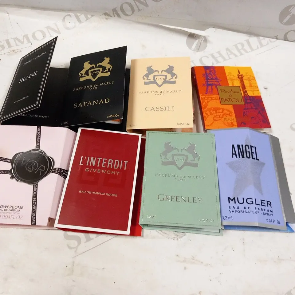 LARGE QUANTITY OF ASSORTED FRAGRANCE TESTERS AND SAMPLES TO INCLUDE; MUGLER, BOSS AND DIESEL