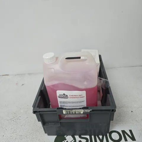 TOTE OF APPROXIMATELY 12 ASSORTED ITEMS TO INCLUDE: CHERRY PET DISINFECTANT