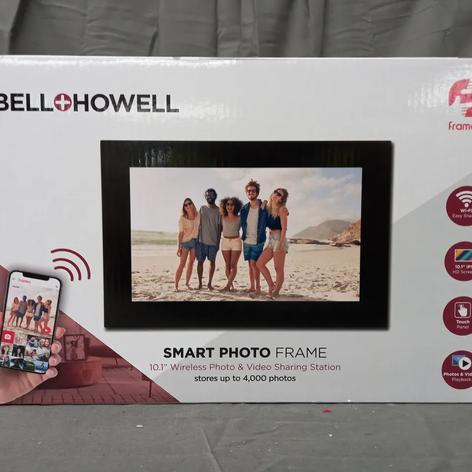 BOXED BELL & HOWELL SMART PHOTO FRAME 10.1-INCH IN BLACK BHDPF101