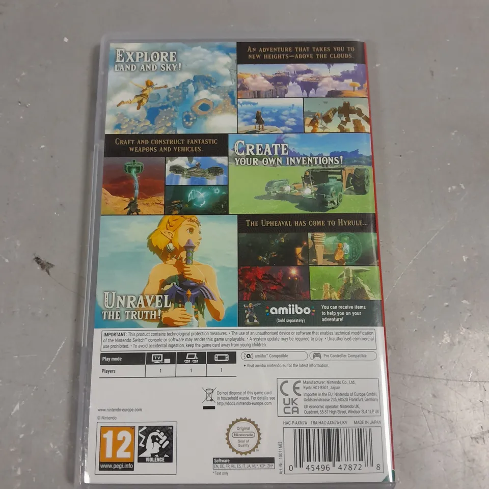 THE LEGEND OF ZELDA TEARS OF THE KINGDOM FOR NINTENDO SWITCH 