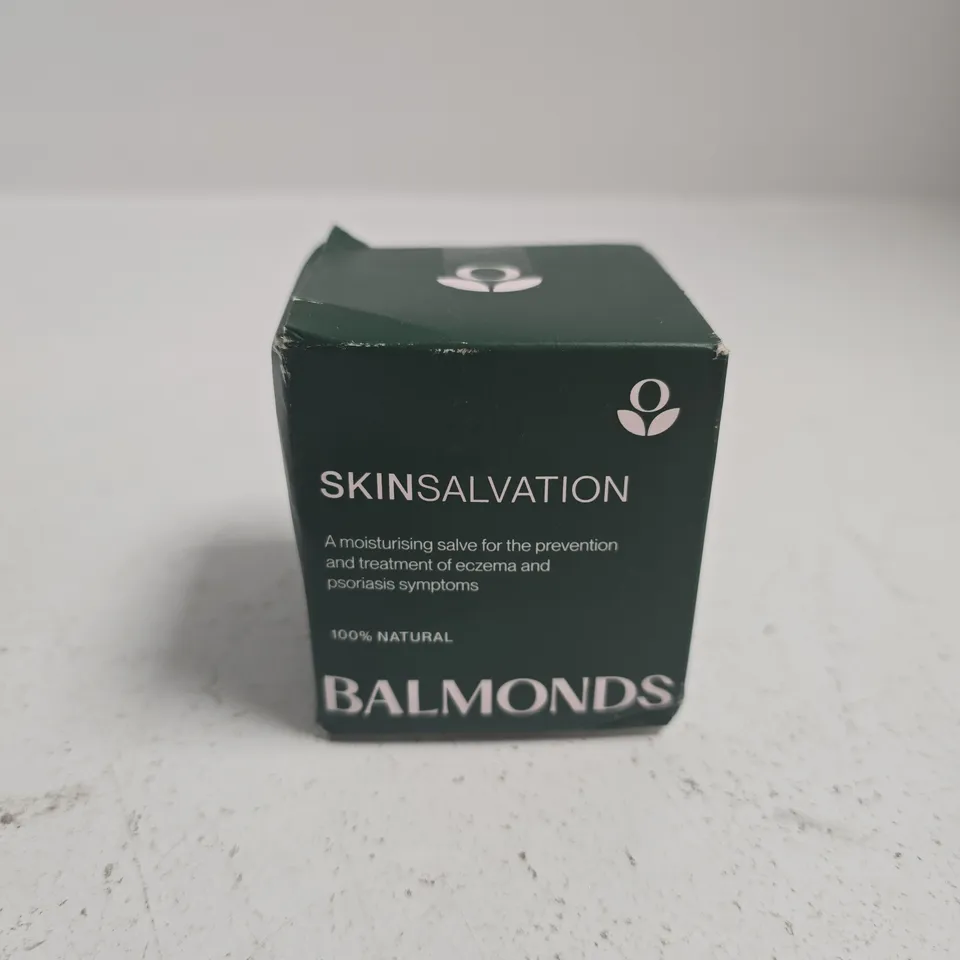 BOXED SKINSALVATION BALMONDS MOISTURISING SALVE FOR ECZEMA & PSORIASIS – 100% NATURAL (120ML)
