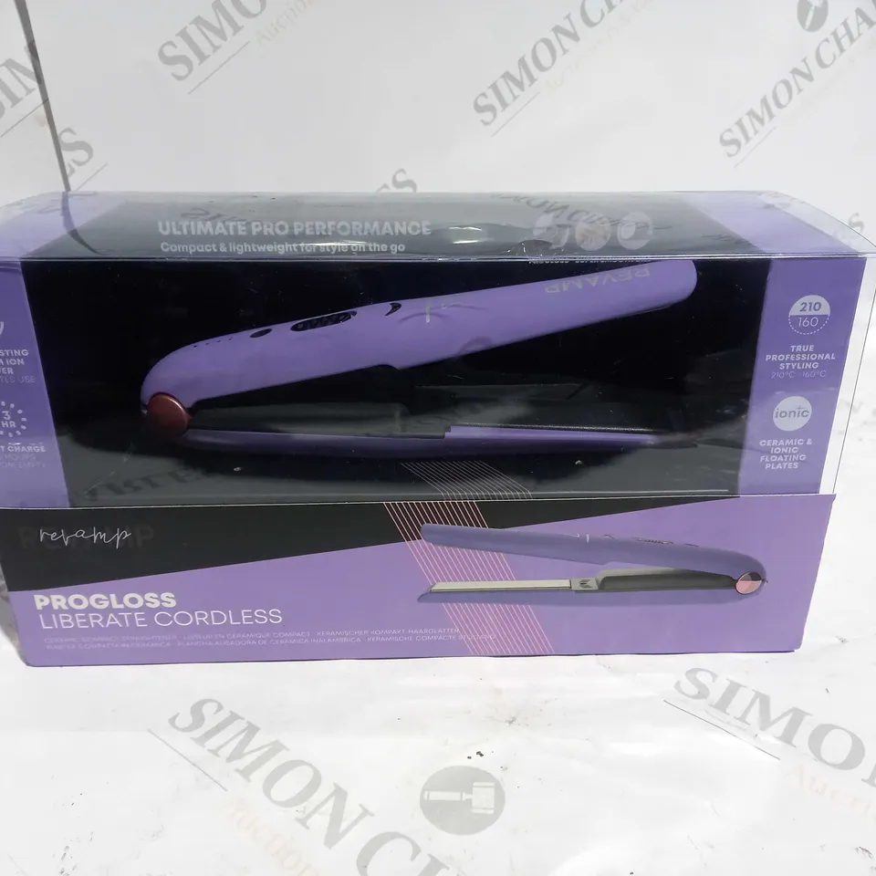 BOXED REVMP PROGLOSS LIBERATE CORDLESS COMPACT STRAIGHTENER 