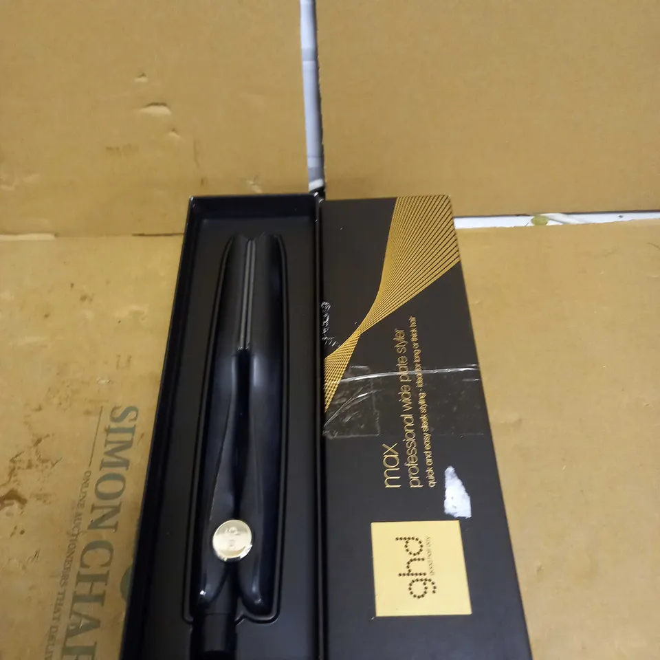 GHD MAX STYLER PROFESSIONAL HAIR STRAIGHTENERS - BLACK