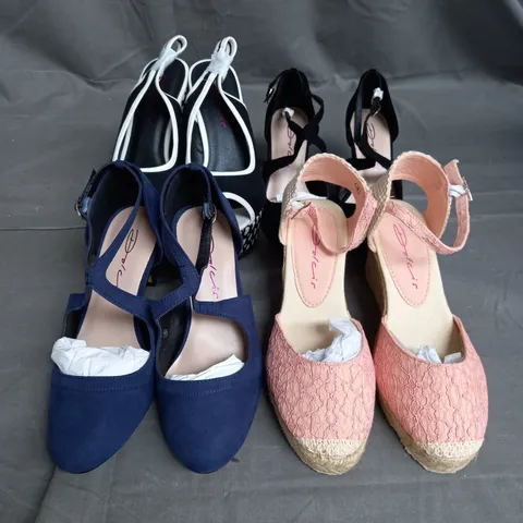 BOX OF 10 PAIRS OF ASSORTED SHOES IN VARIOUS STYLES, COLOURS AND SIZES