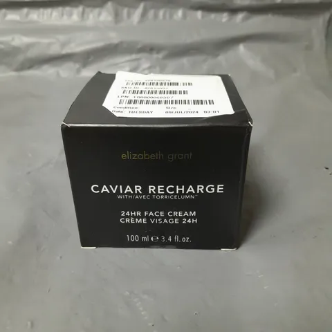 SEALED ELIZABETH GRANT CAVIAR RECHARGE 24HR FACE CREAM 100ML