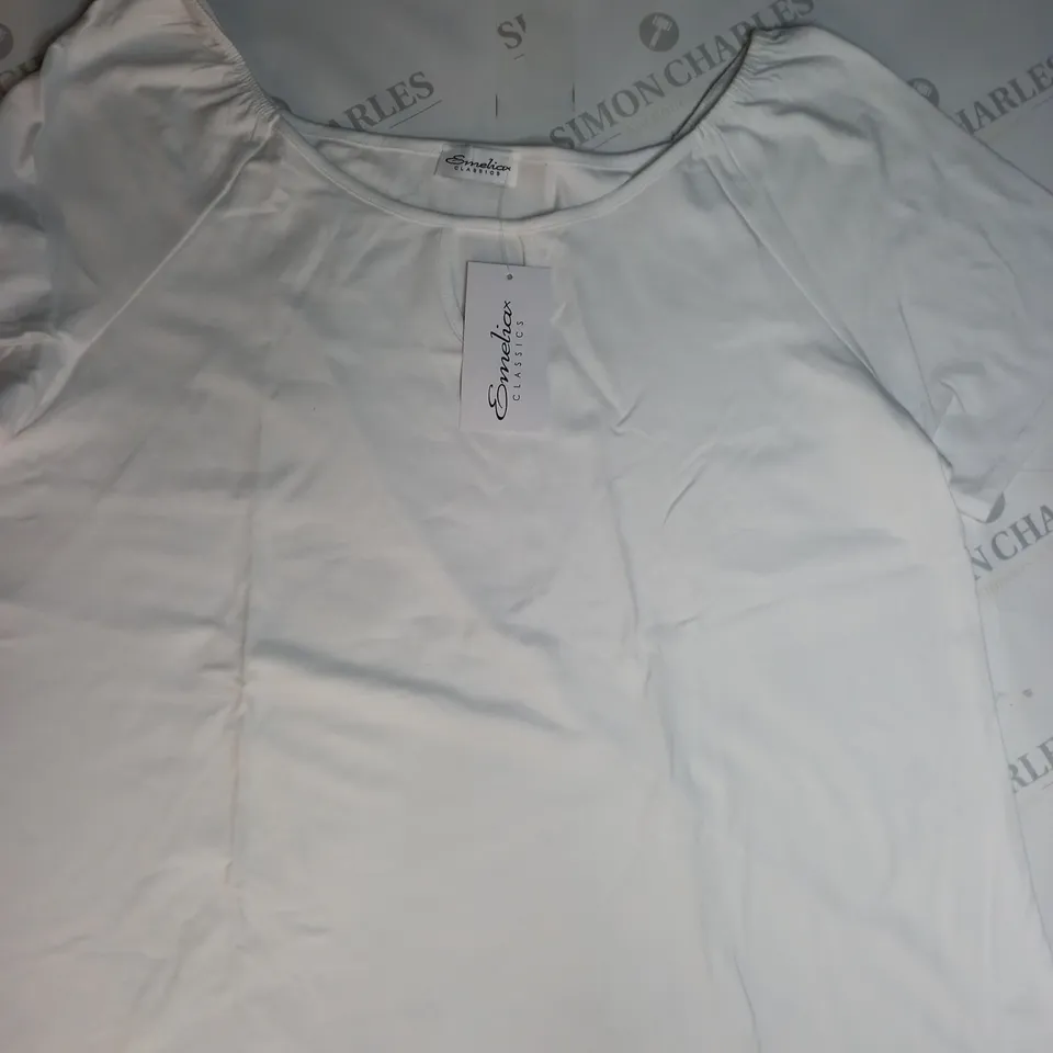 EMELIA COTTON GYPSY TOP IN WHITE SIZE XL