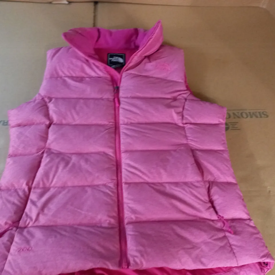 NORTH FACE WOMENS PINK GILET - M
