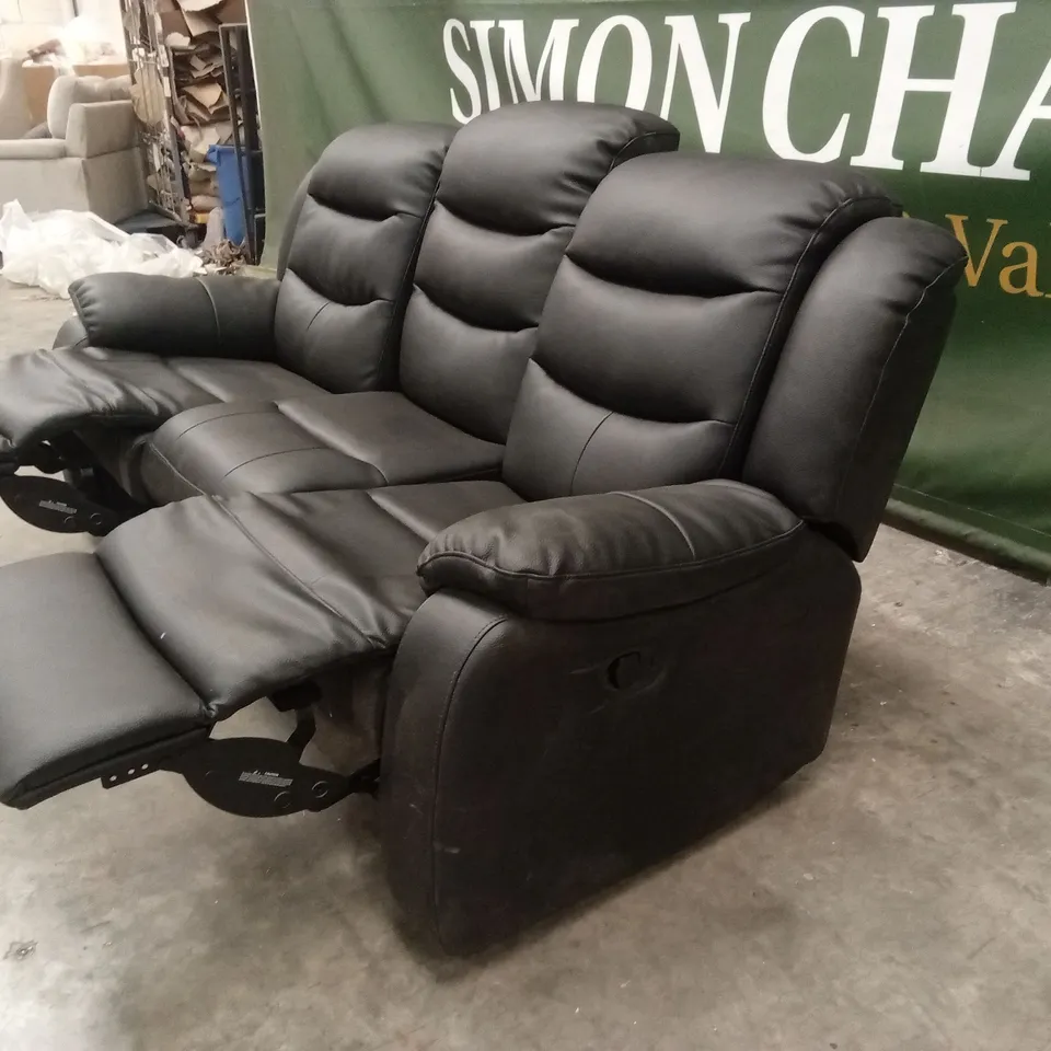 ROTHBURY LUXURY FAUX LEATHER HIGH BACK 3 SEATER MANUAL RECLINER SOFA RRP £729
