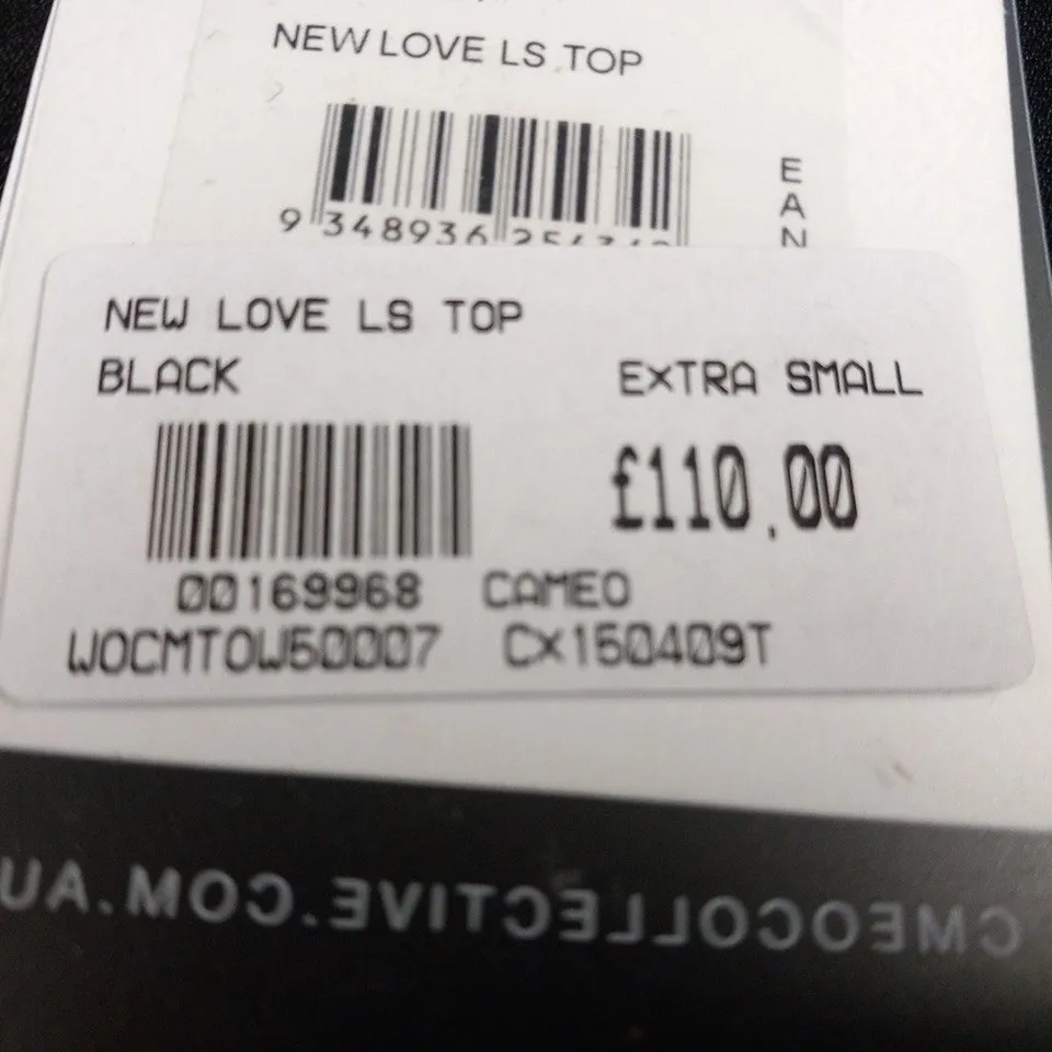C/MEO COLLECTIVE NEW LOVE LS TOP SIZE EXTRA SMALL